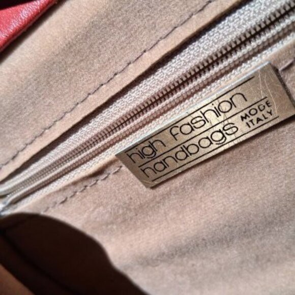 2 items VINTAGE Black and Red Blazer Jacket Size 14 & Red Crossbody Italian Bag - Picture 10 of 11